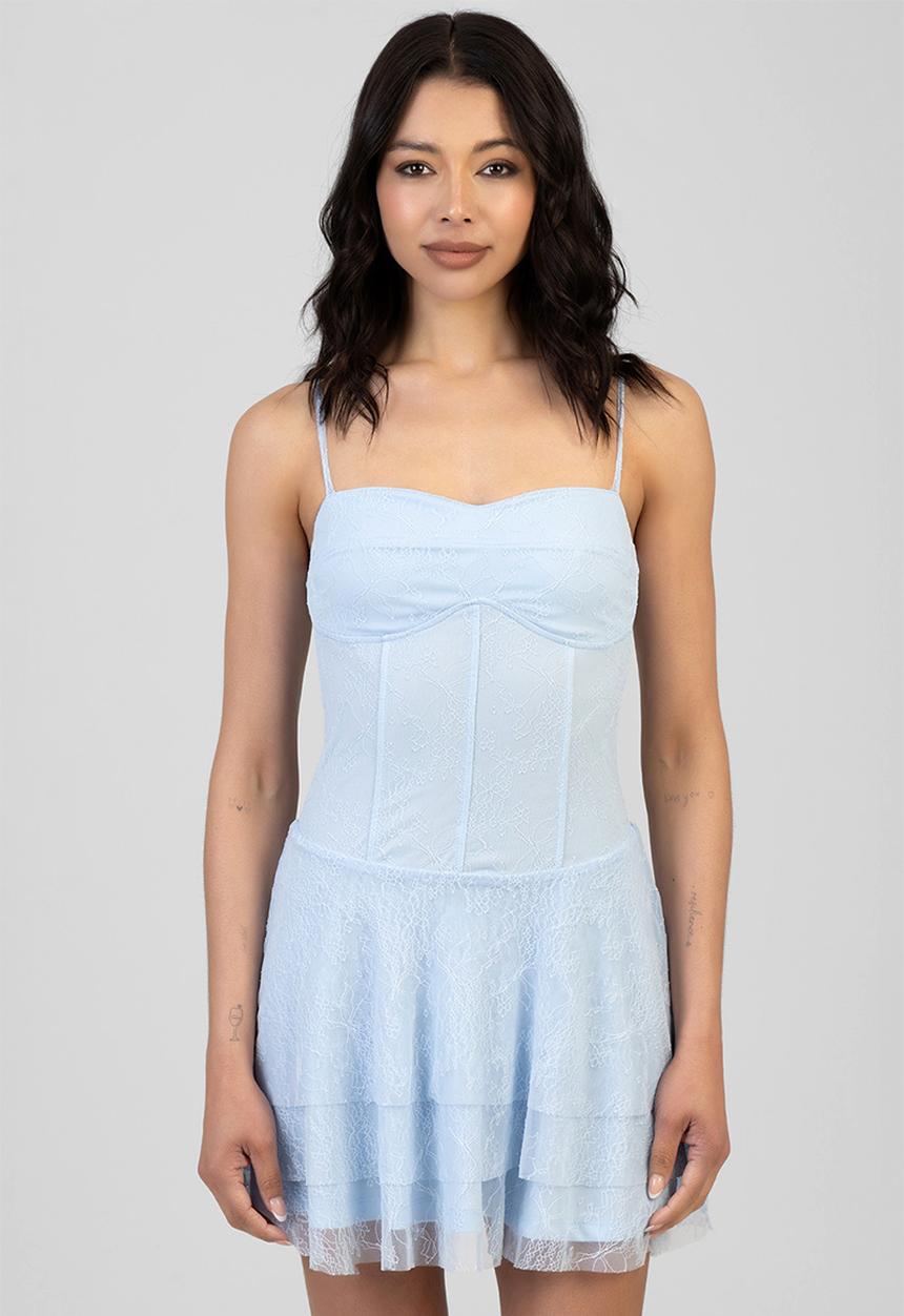 SISSY BOY - Never Settle Mini Dress - Pale Blue