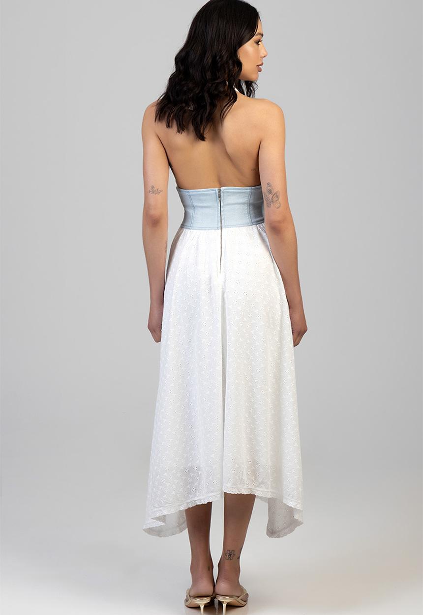 SISSY BOY - Roxanne Midi Denim Dress - Light Vintage
