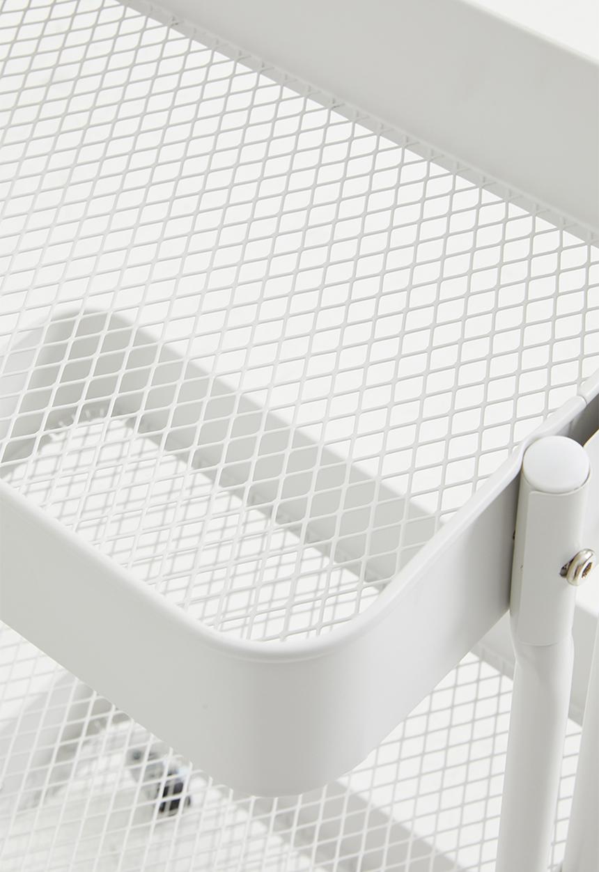 Storage Solutions - 3-Tier Metal Utiliity Trolley White
