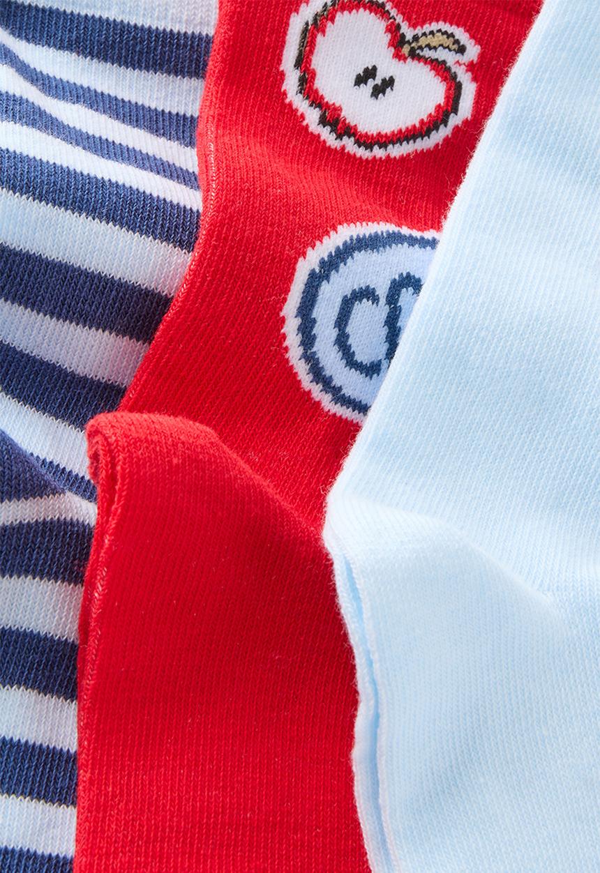 Cotton On - Kids 3Pk Crew Socks - Blue Whisper/Sweet Treats