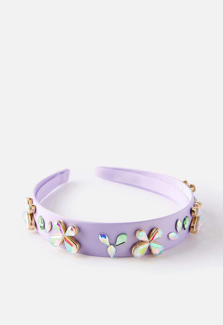 Cotton On - Sophia Luxe Headband - Lilac Mood/Butterfly Gemmies