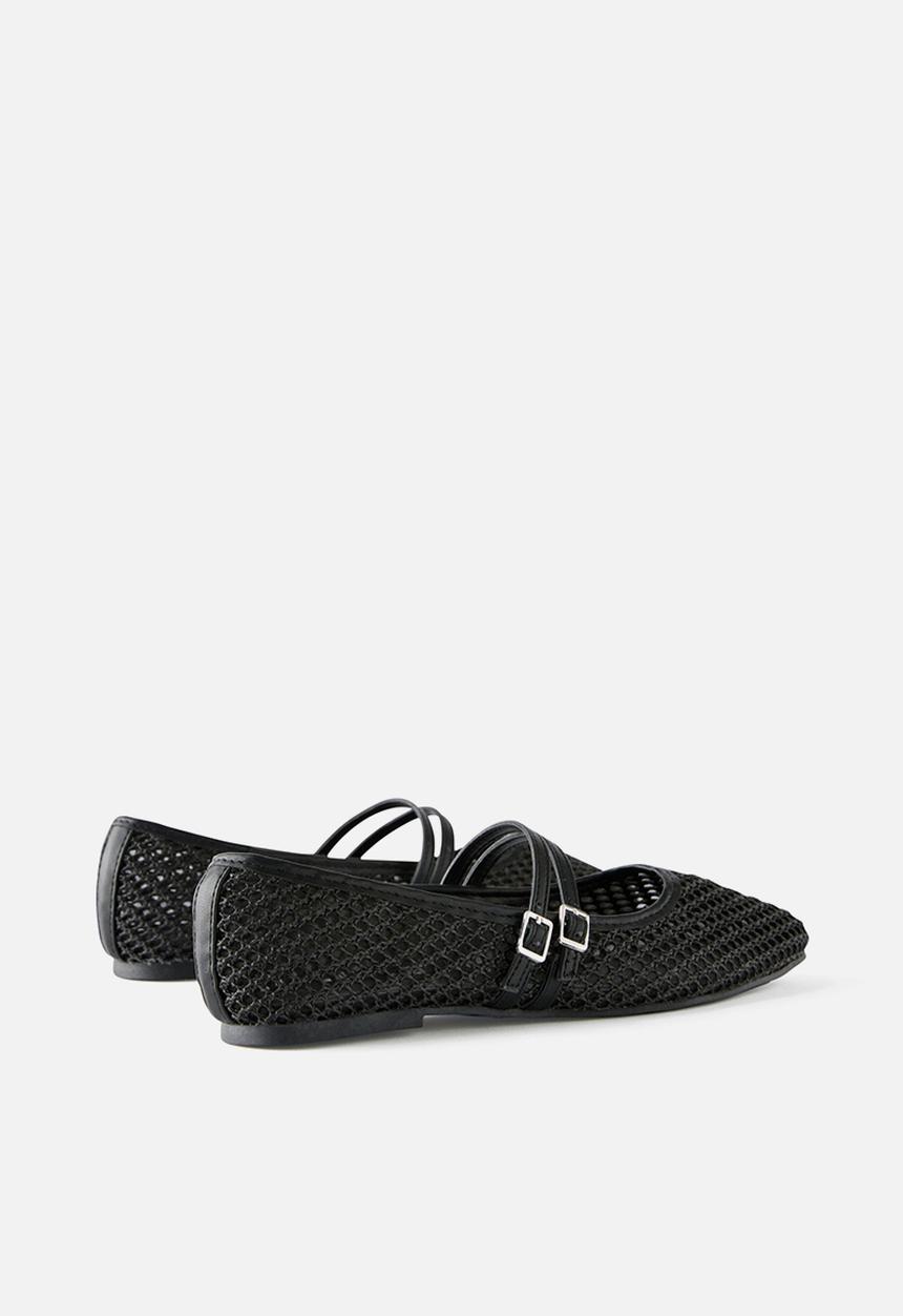 Cotton On - Frankie strappy ballet - black texture