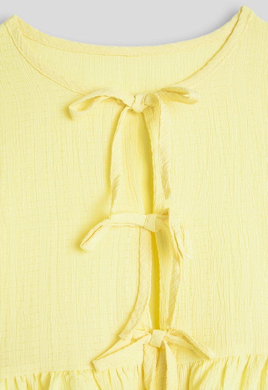 Pop Candy - Bow closure blouse - soft yellow