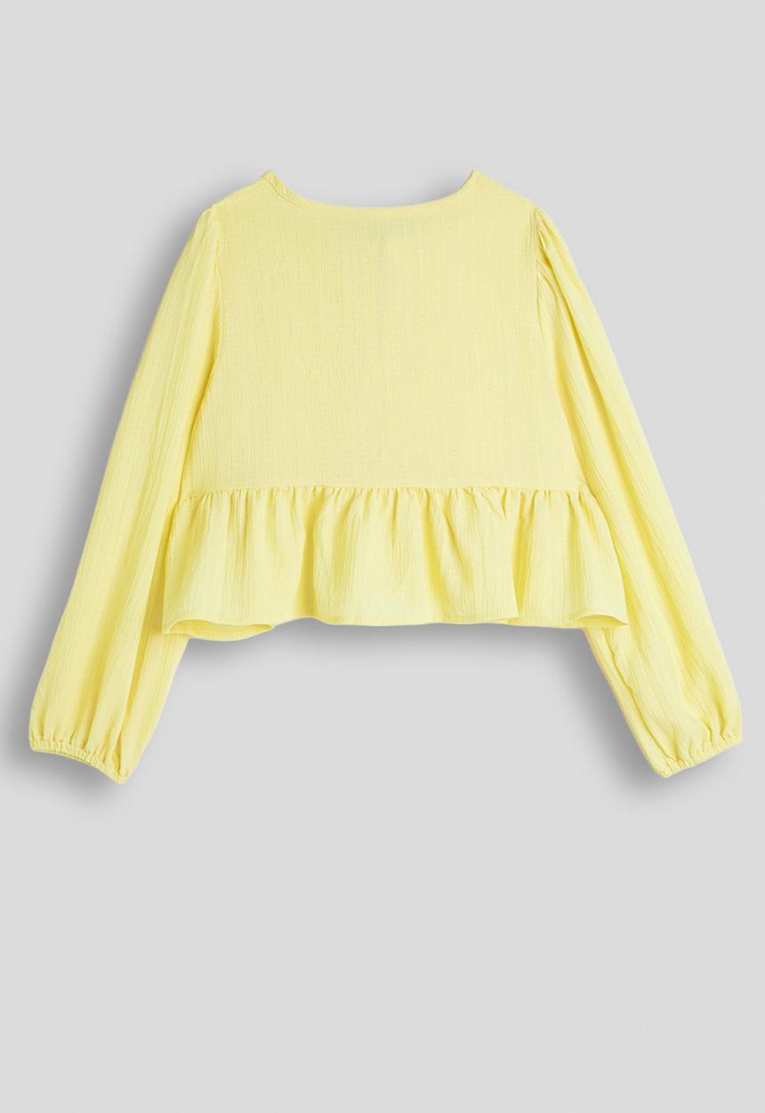 Pop Candy - Bow closure blouse - soft yellow
