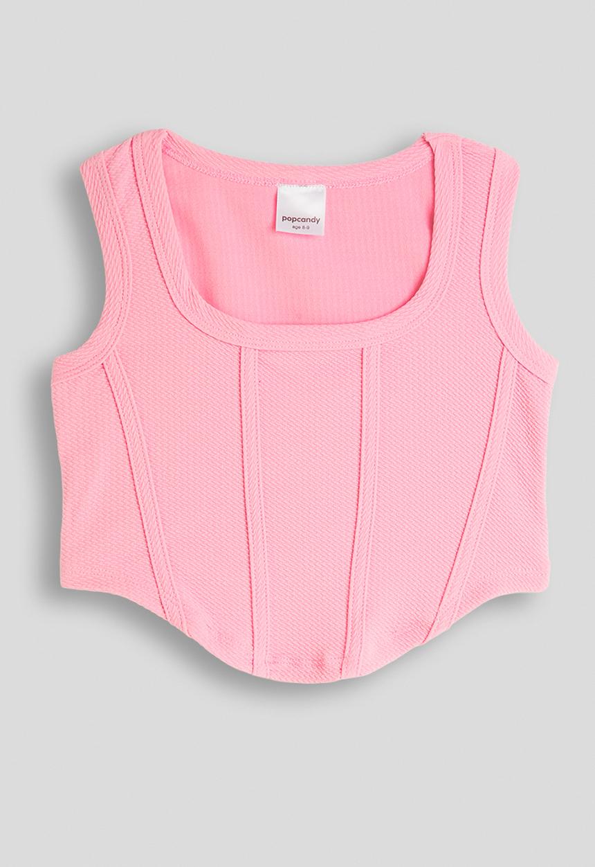 Pop Candy - 3 pack corseted top - pink/lilac/white