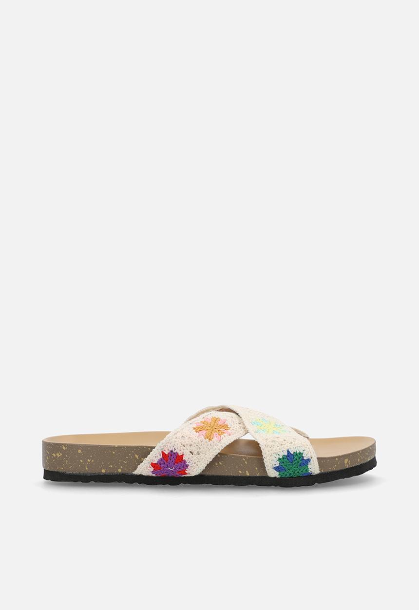 Pop Candy - Beaded crossover sandals - multi
