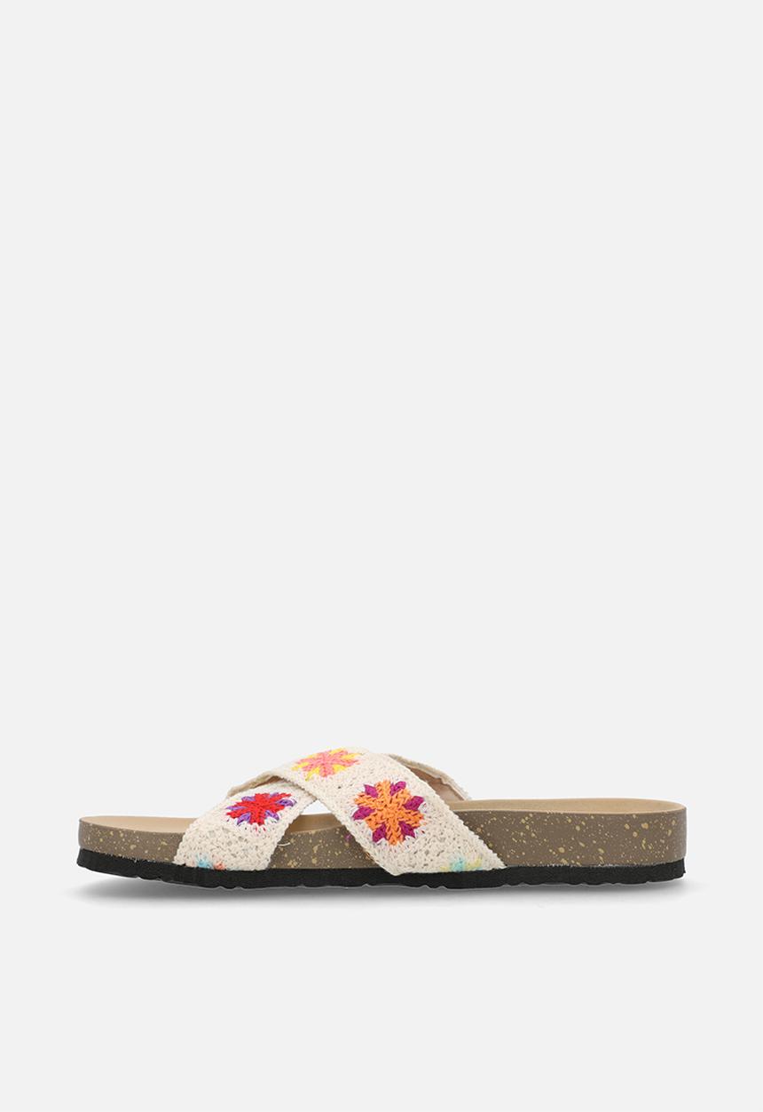 Pop Candy - Beaded crossover sandals - multi