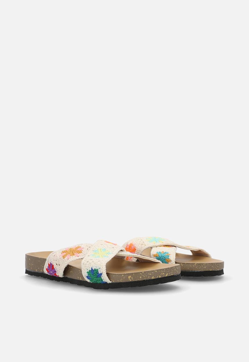 Pop Candy - Beaded crossover sandals - multi