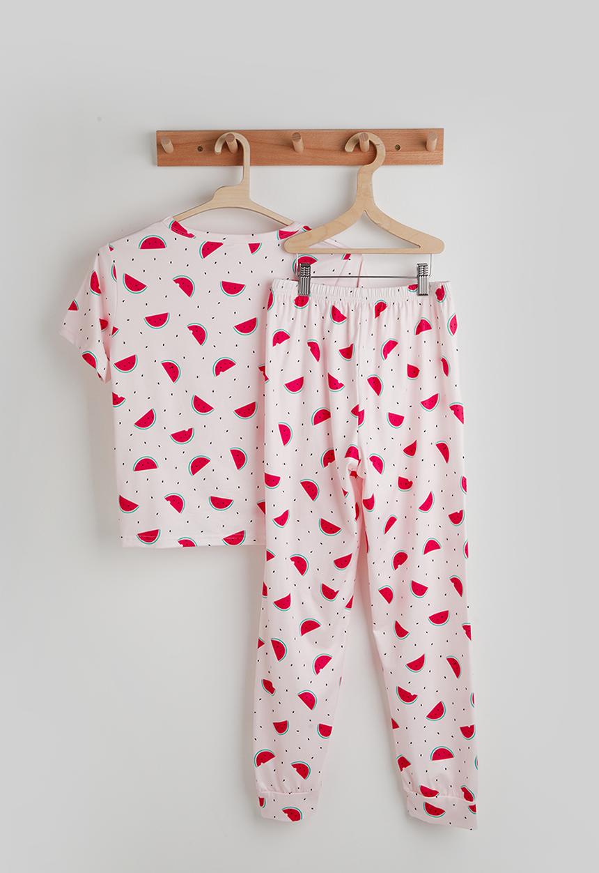 Pop Candy - Aop sleep shirt and shorts - pink