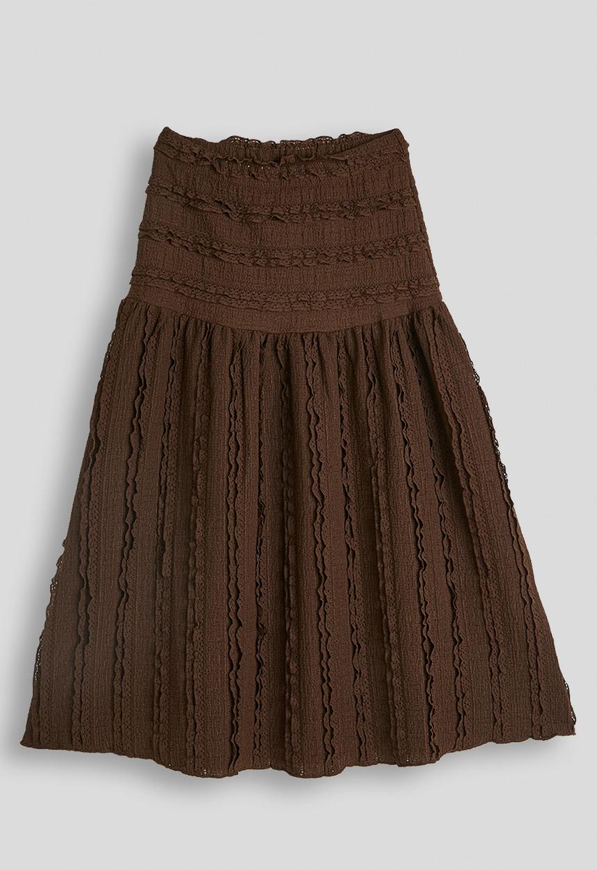 Pop Candy - Blouse & maxi skirt - chocolate