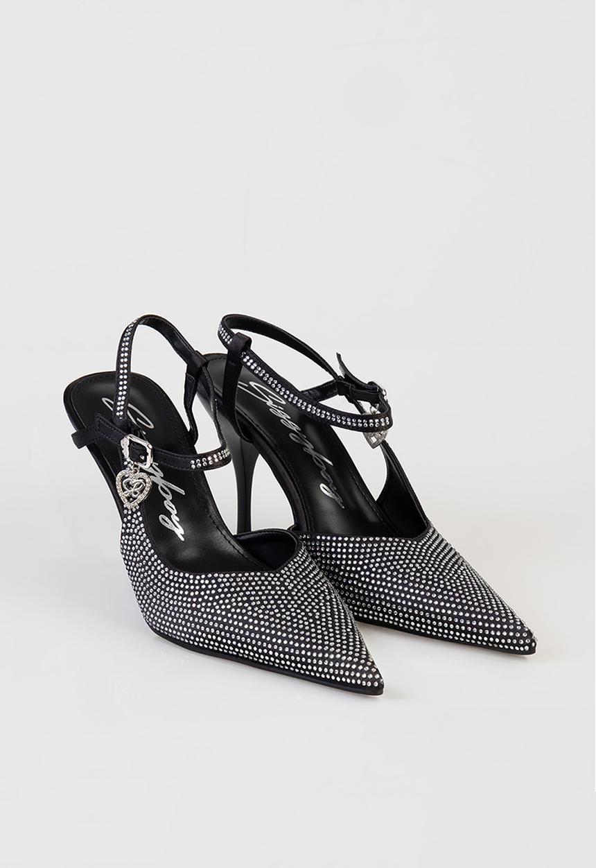SISSY BOY - Juliette close toe ankle strap - black
