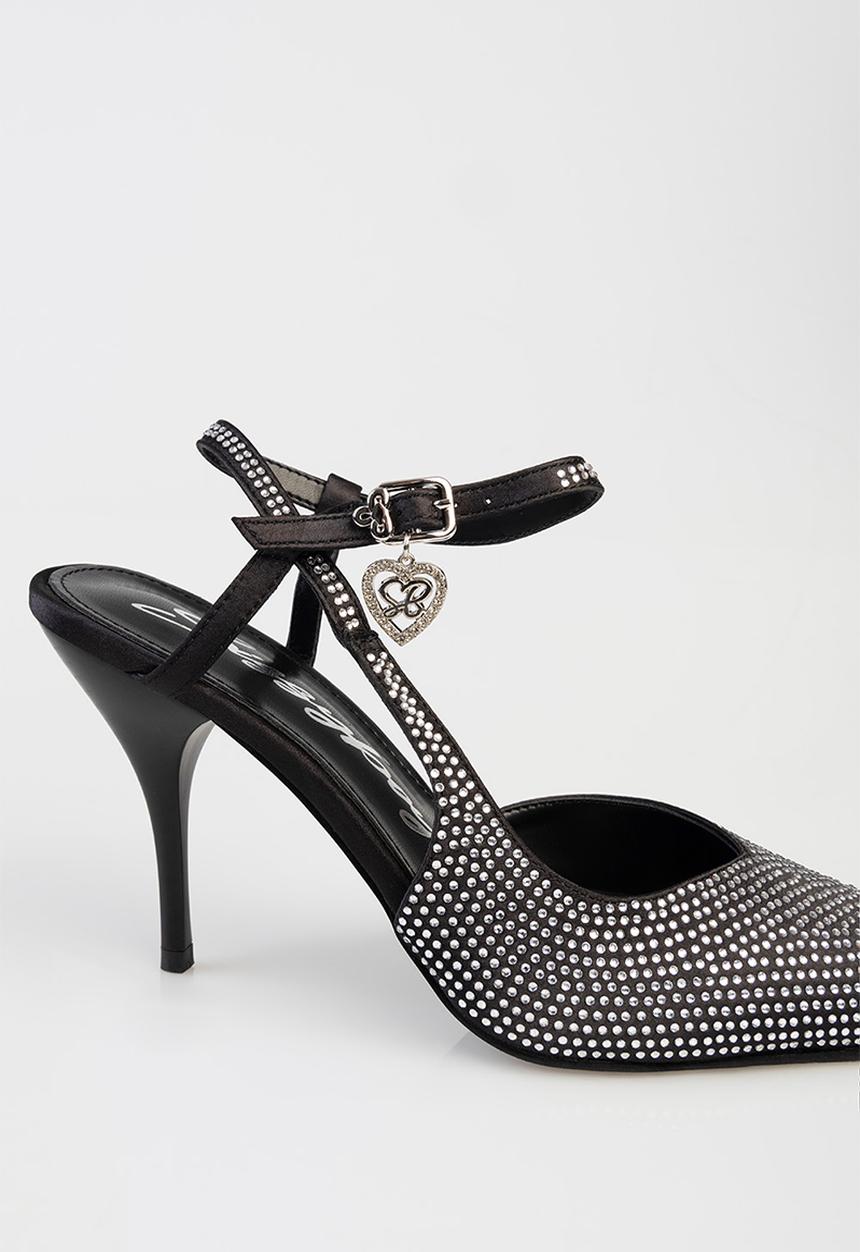 SISSY BOY - Juliette close toe ankle strap - black