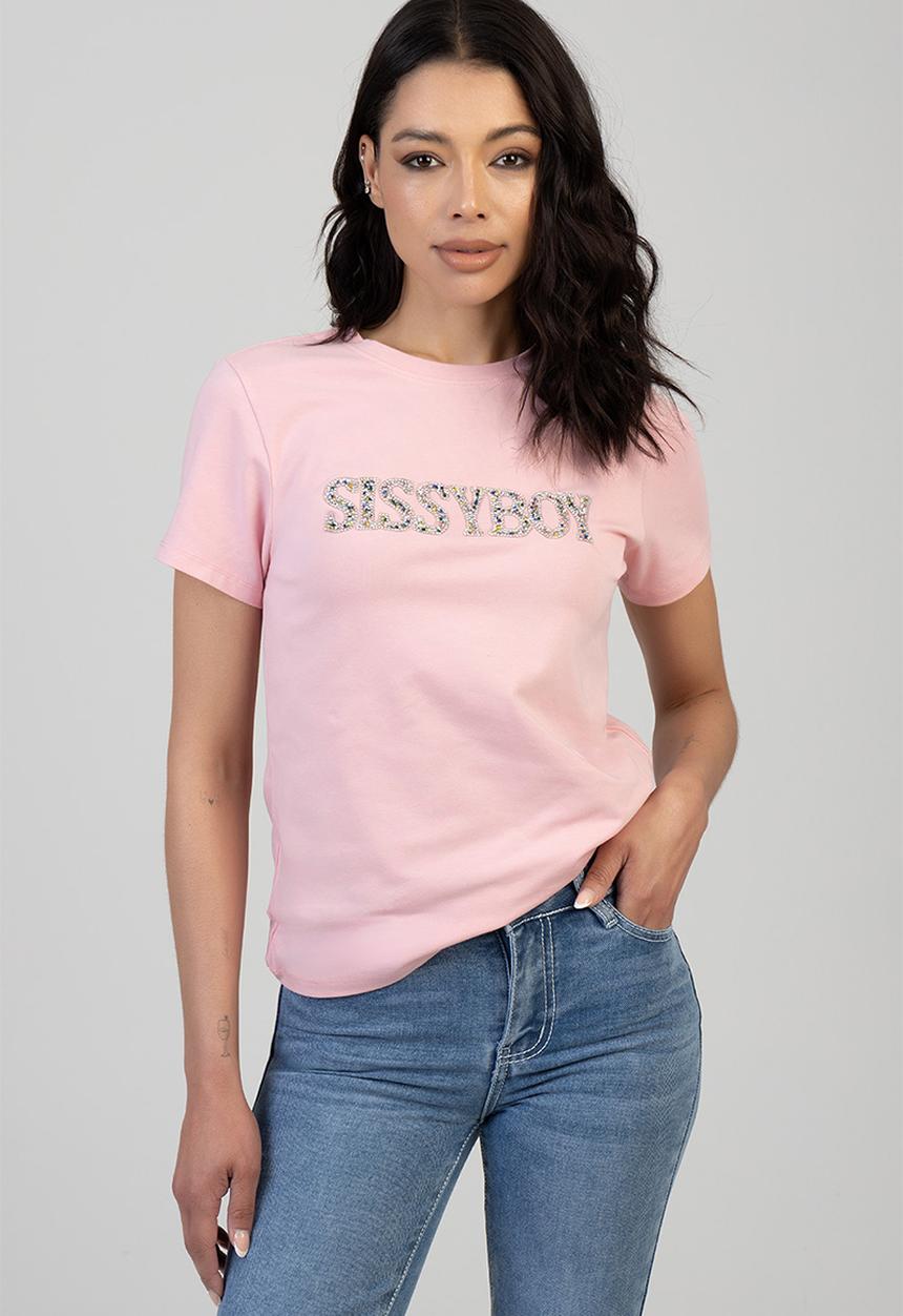 SISSY BOY - Light Chaser Regular T-Shirt - Pale Pink