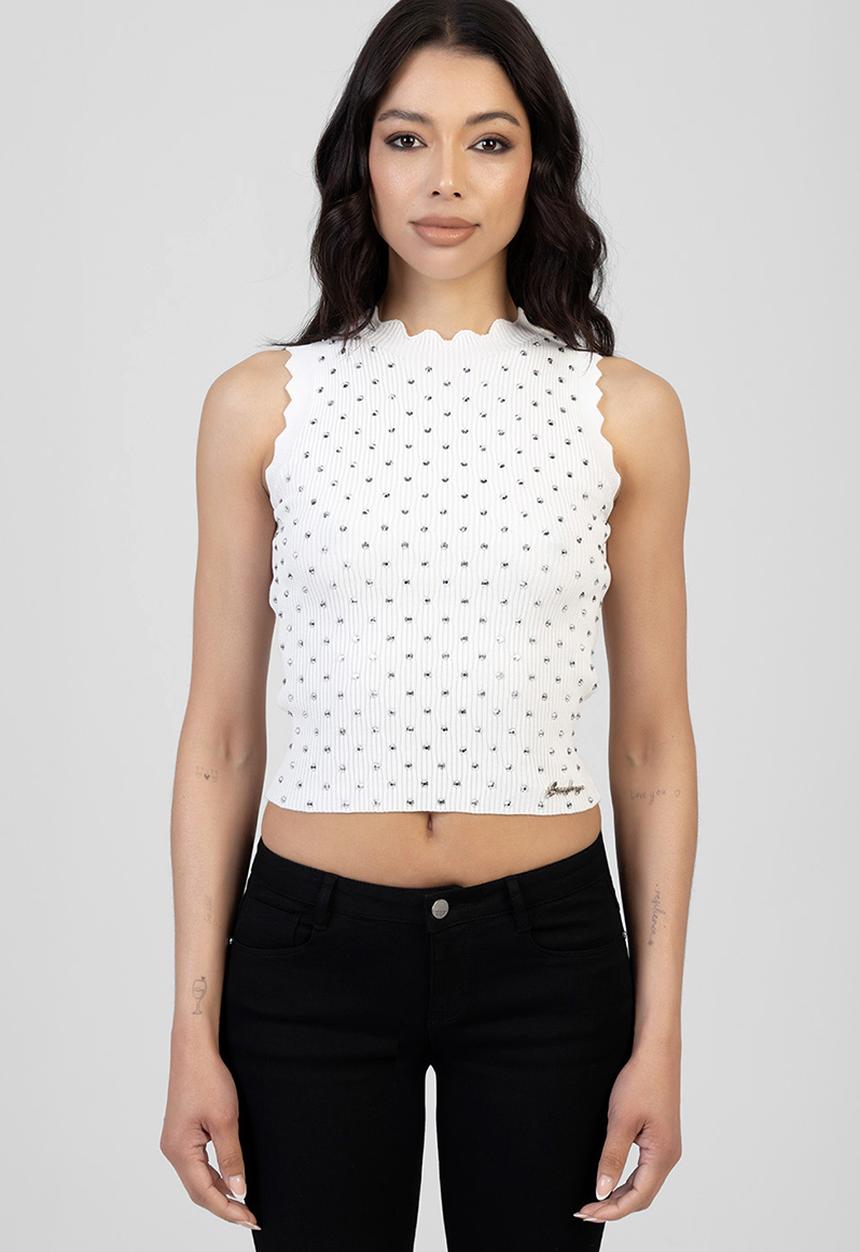 SISSY BOY - Keep Wishing Knit Top - Off White