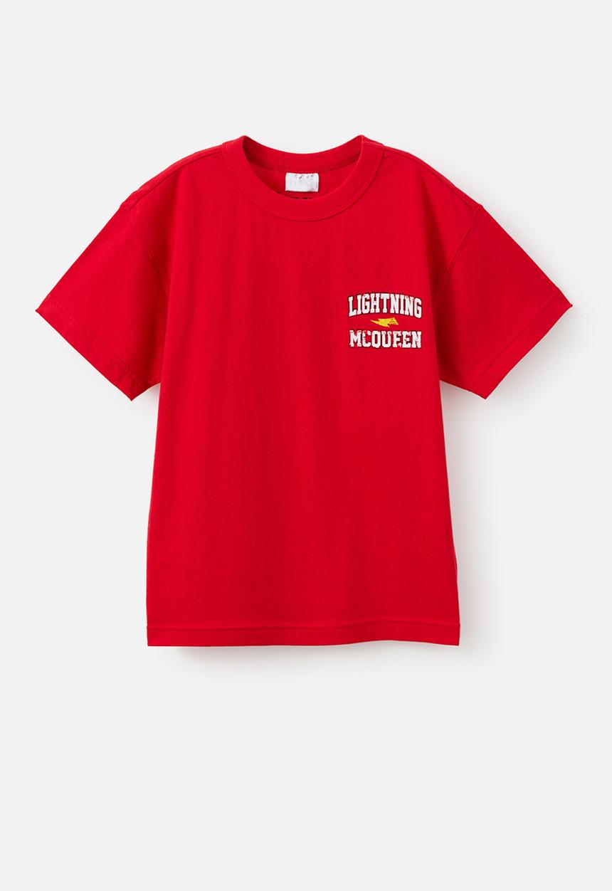 Cotton On - Licensed Drop Shoulder Short Sleeve Tee - Lcn Dis Varsity Red/ Lighting Mcqueen