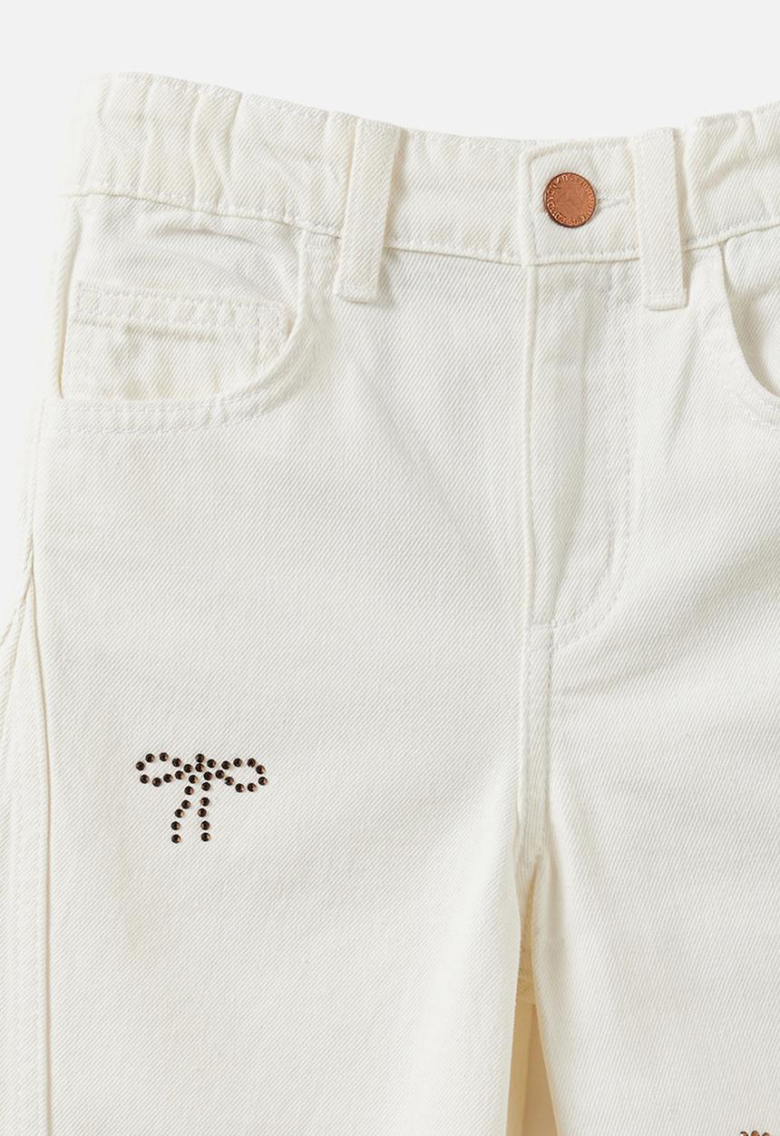 Cotton On - Unisex Super Barrel Leg Denim Jean - Hayman Ecru/Bows