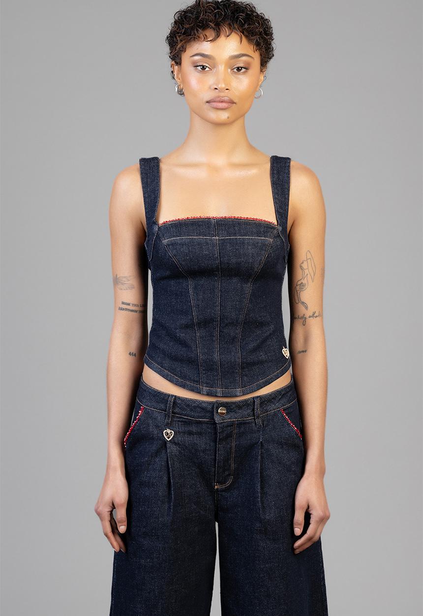 SISSY BOY - Gigi Denim Top - Forever Blue