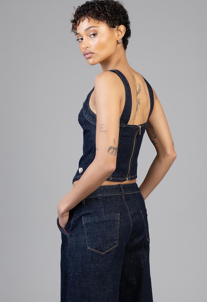 SISSY BOY - Gigi Denim Top - Forever Blue