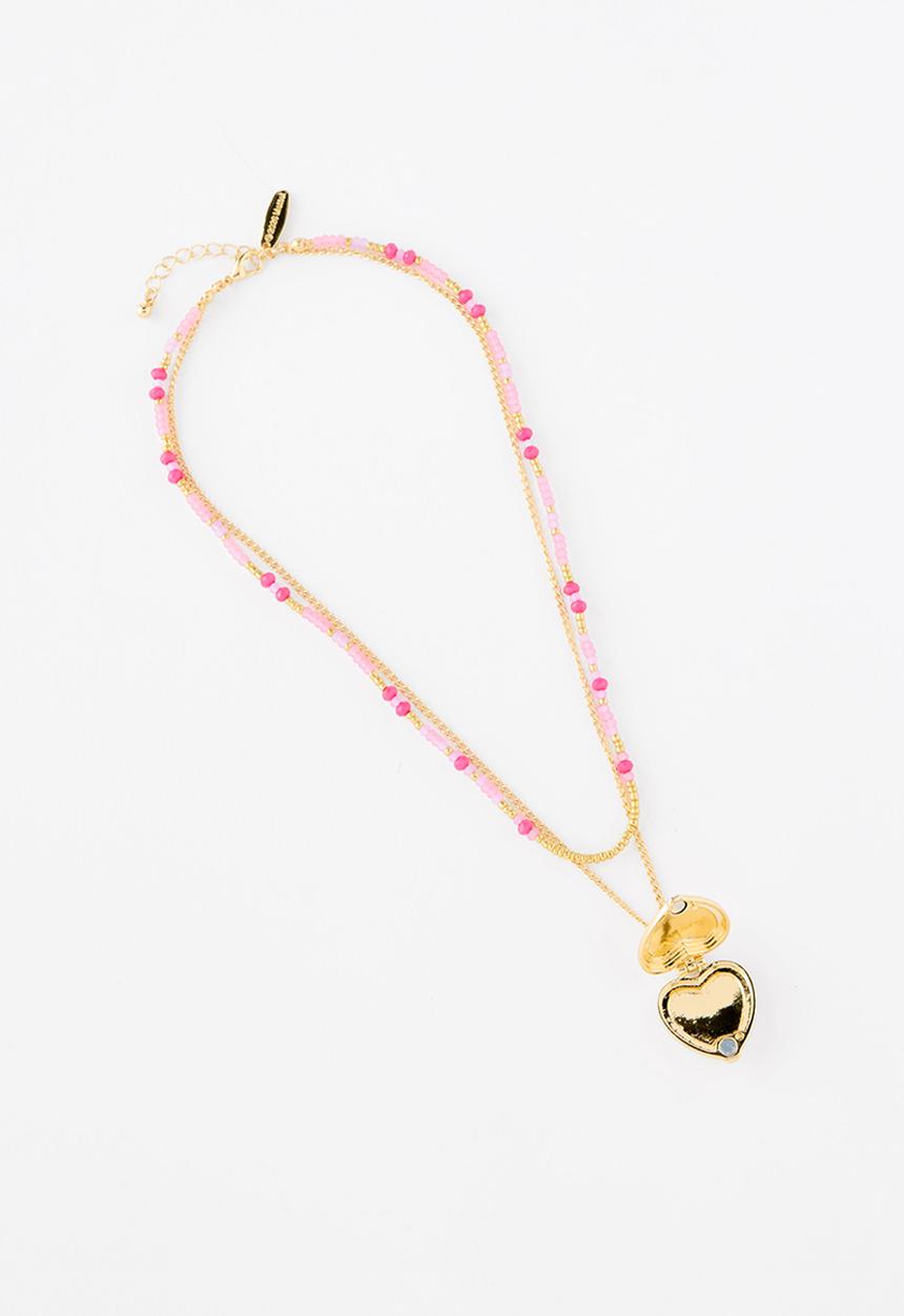 Cotton On - Licence Polly Pocket Locket - Polly Pocket /Beaded Heart