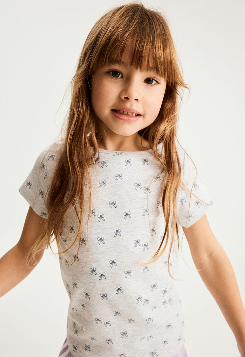 Cotton On - Fitted Short Sleeve Essential Boat Neck Tee - Grey Marle/Bow Yardage