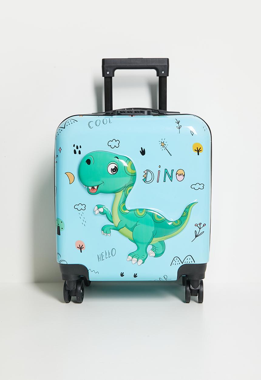 Pop Candy - Dino graphic trolley bag - blue