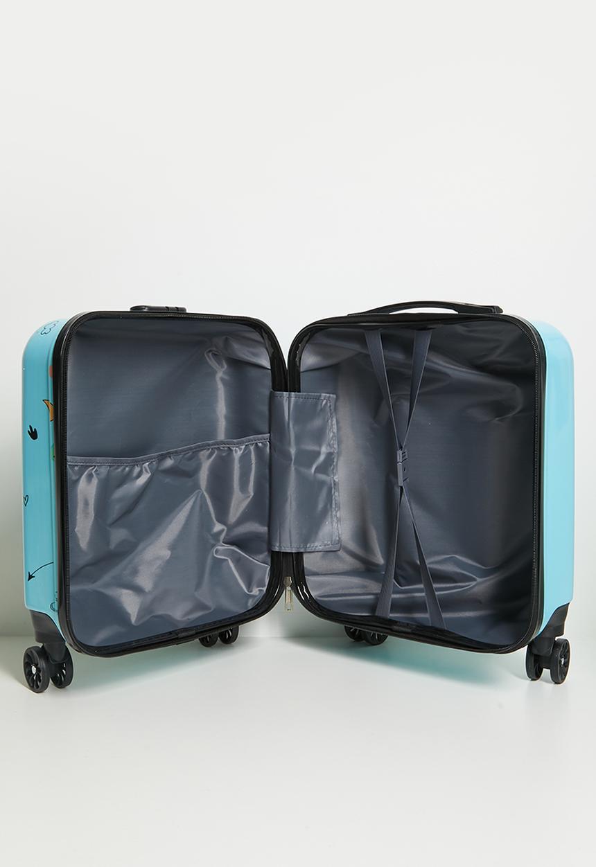 Pop Candy - Dino graphic trolley bag - blue