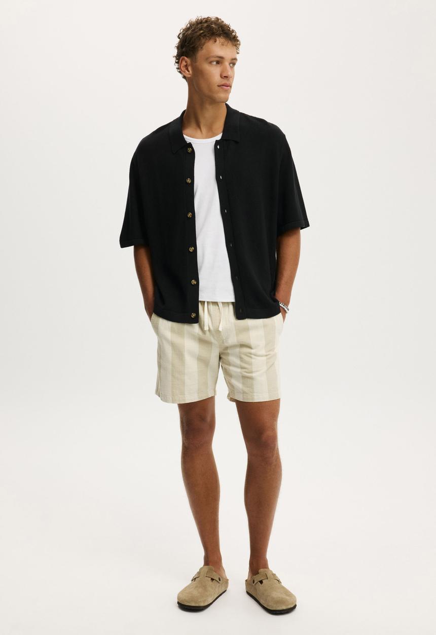 Cotton On - Box Fit Knit Shirt - Washed Black