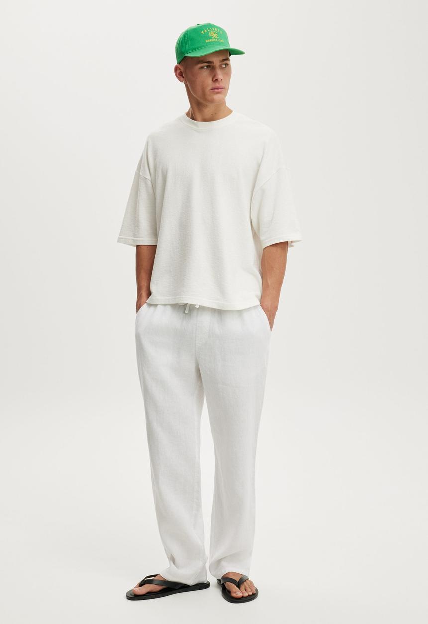 Cotton On - Baggy Linen Pant - White