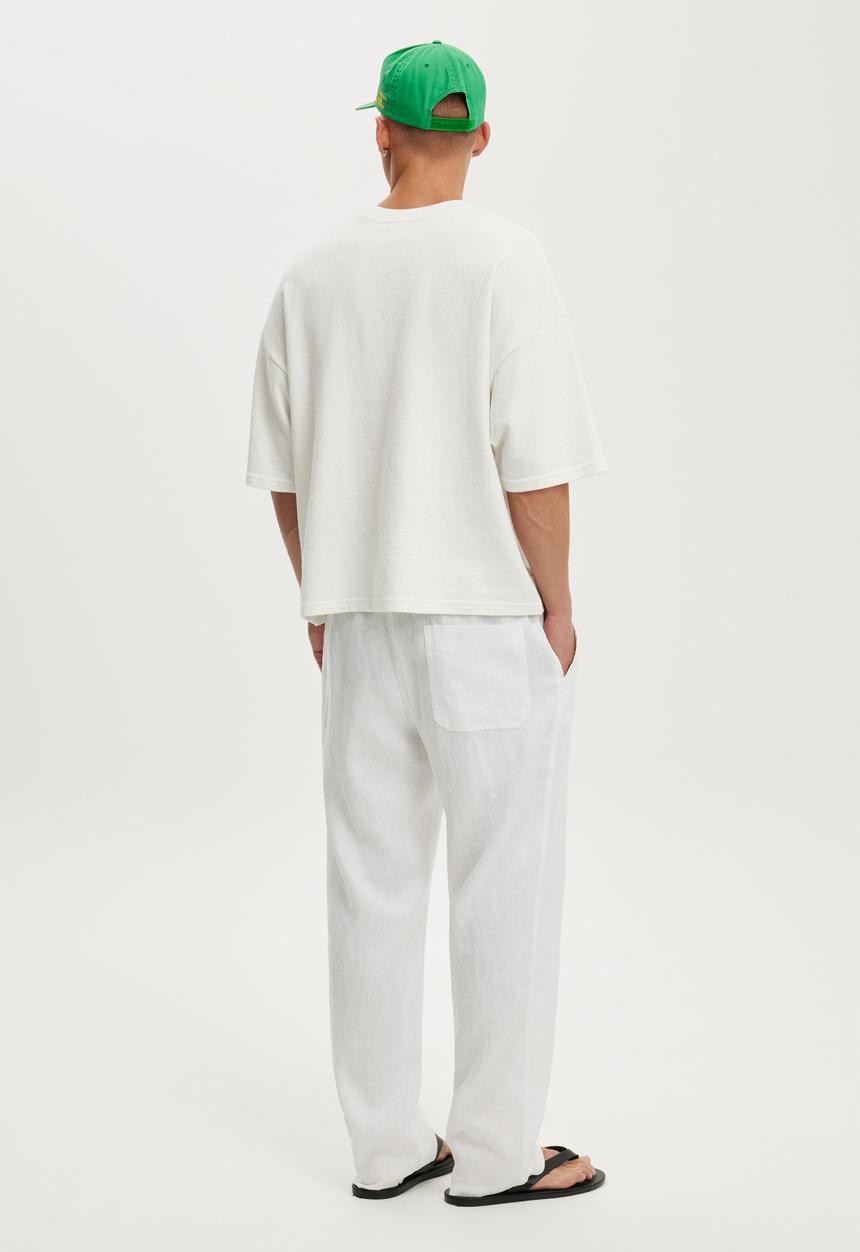 Cotton On - Baggy Linen Pant - White