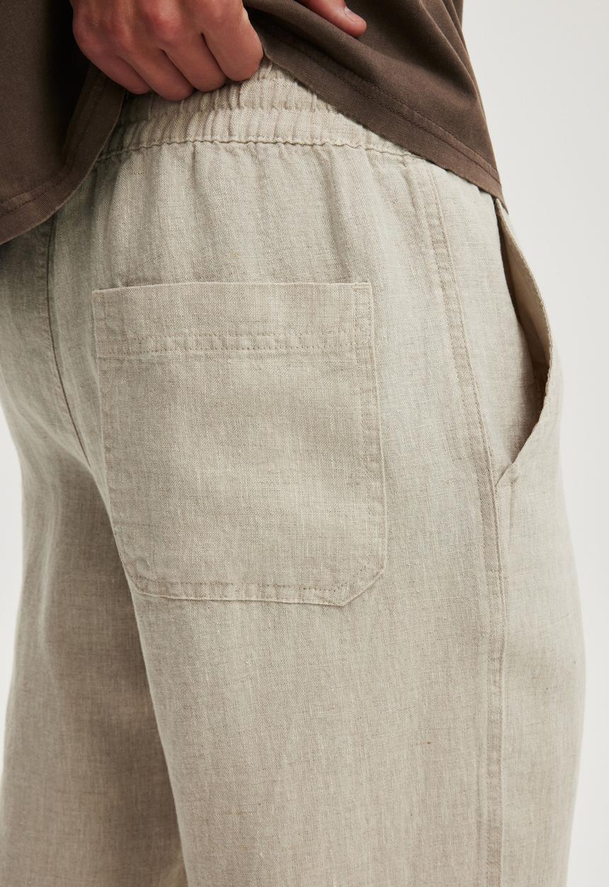Cotton On - Baggy Linen Pant - Oatmeal