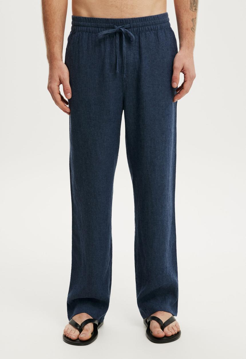 Cotton On - Baggy Linen Pant - Navy