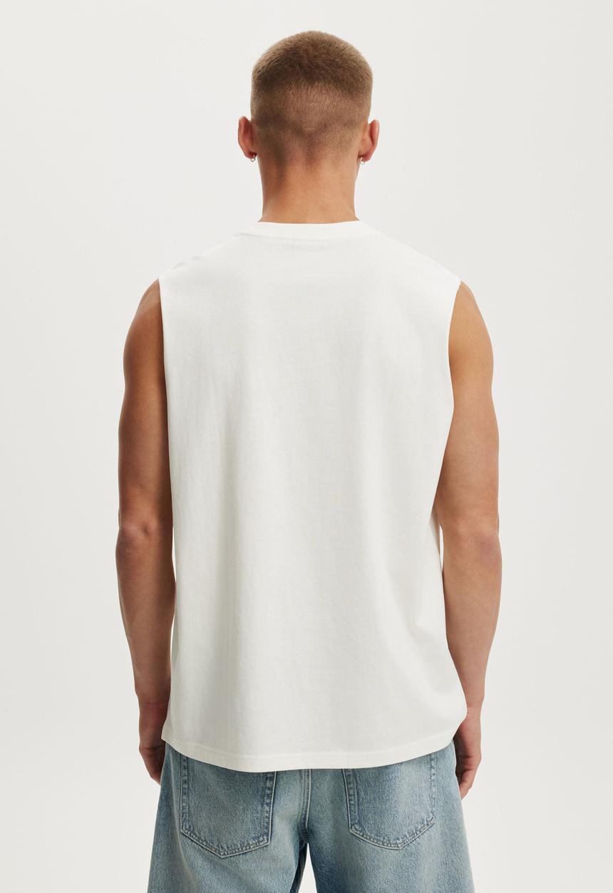 Cotton On - Everyday Fit Muscle - Vintage White