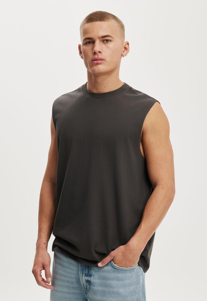 Cotton On - Everyday Fit Muscle - Faded Slate