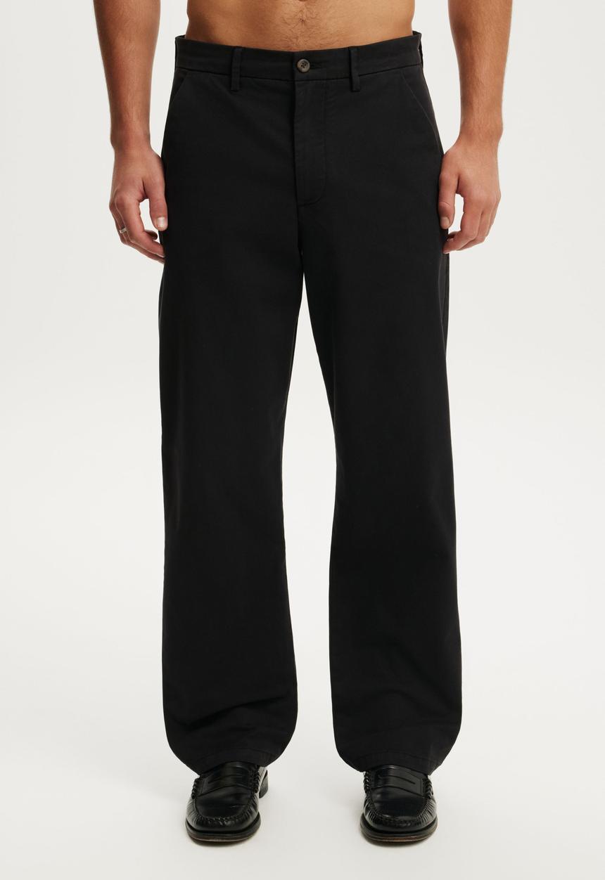 Cotton On - Baggy Chino Pant - Black
