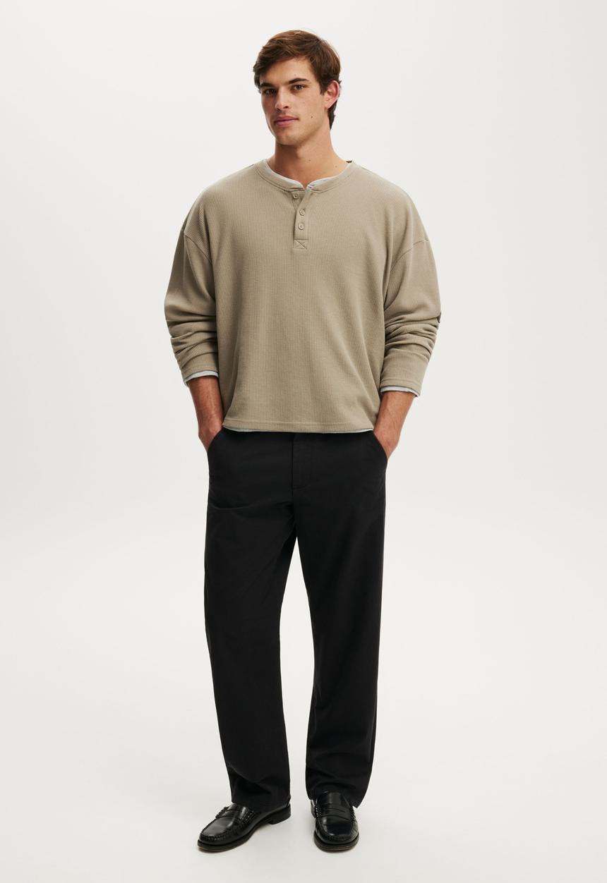 Cotton On - Baggy Chino Pant - Black