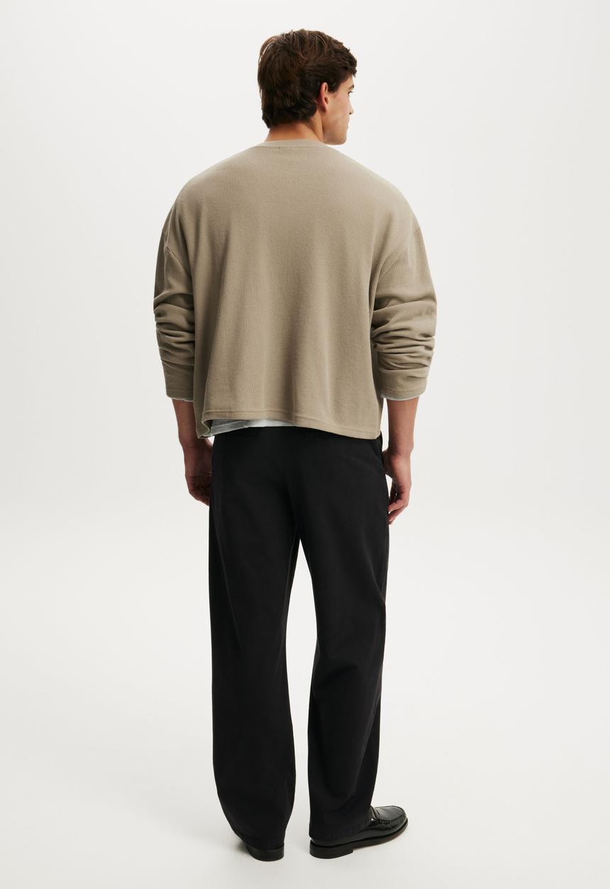 Cotton On - Baggy Chino Pant - Black
