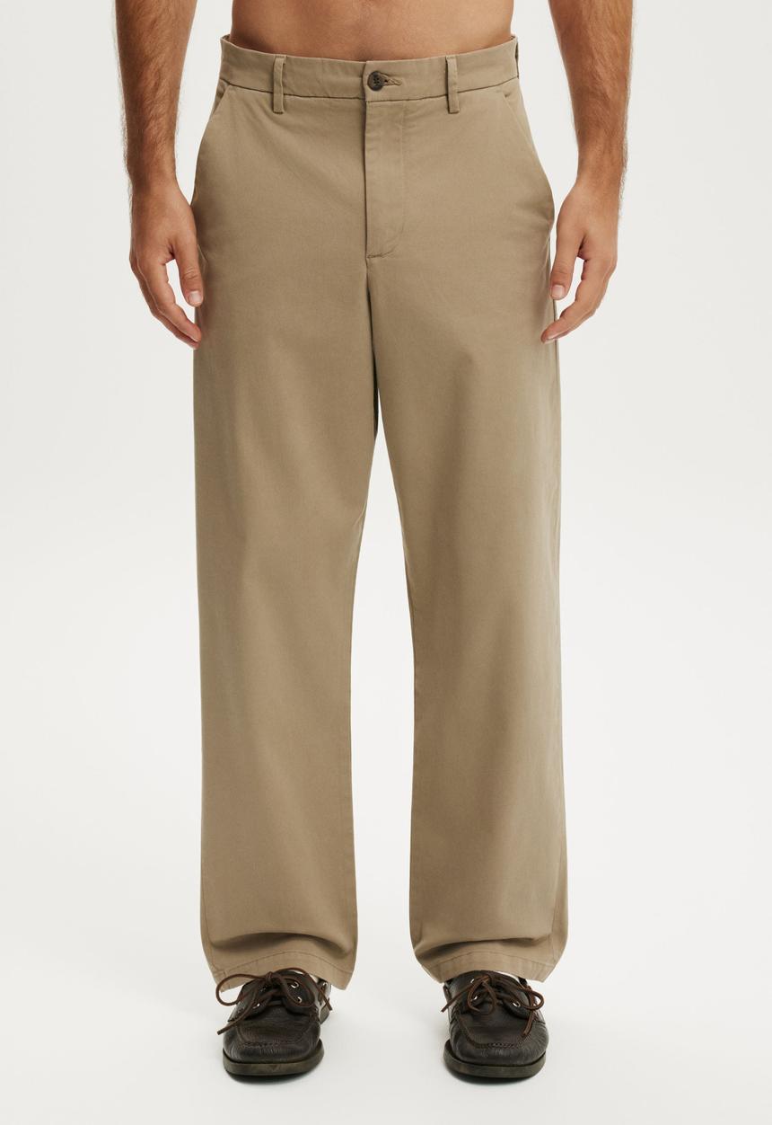 Cotton On - Baggy Chino Pant - Camel