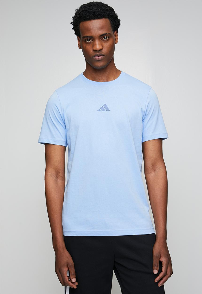 adidas Performance - Small Logo SJ Tee  - Glow Blue/ tonal