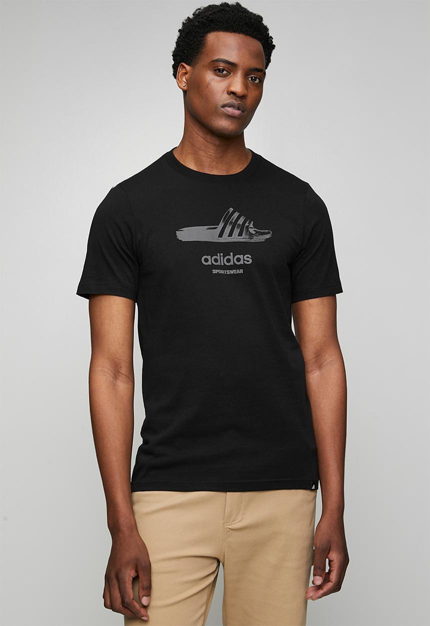 adidas Performance - Slide  Tee  - Black