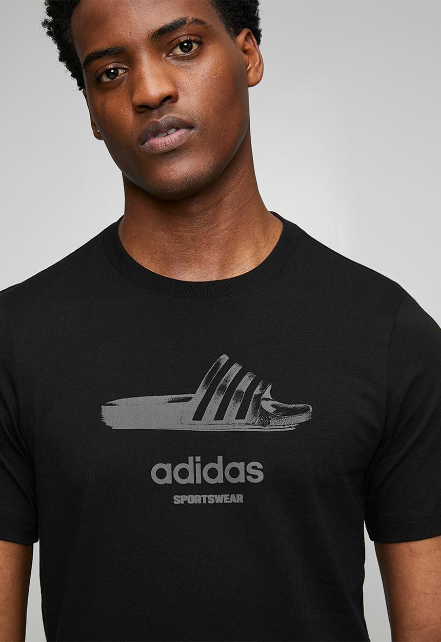 adidas Performance - Slide  Tee  - Black