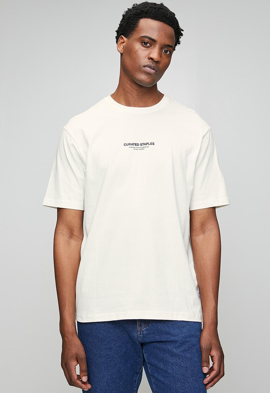 Only & Sons - Onscurated RLX Print Short Sleeve Tee - Cloud Dancer