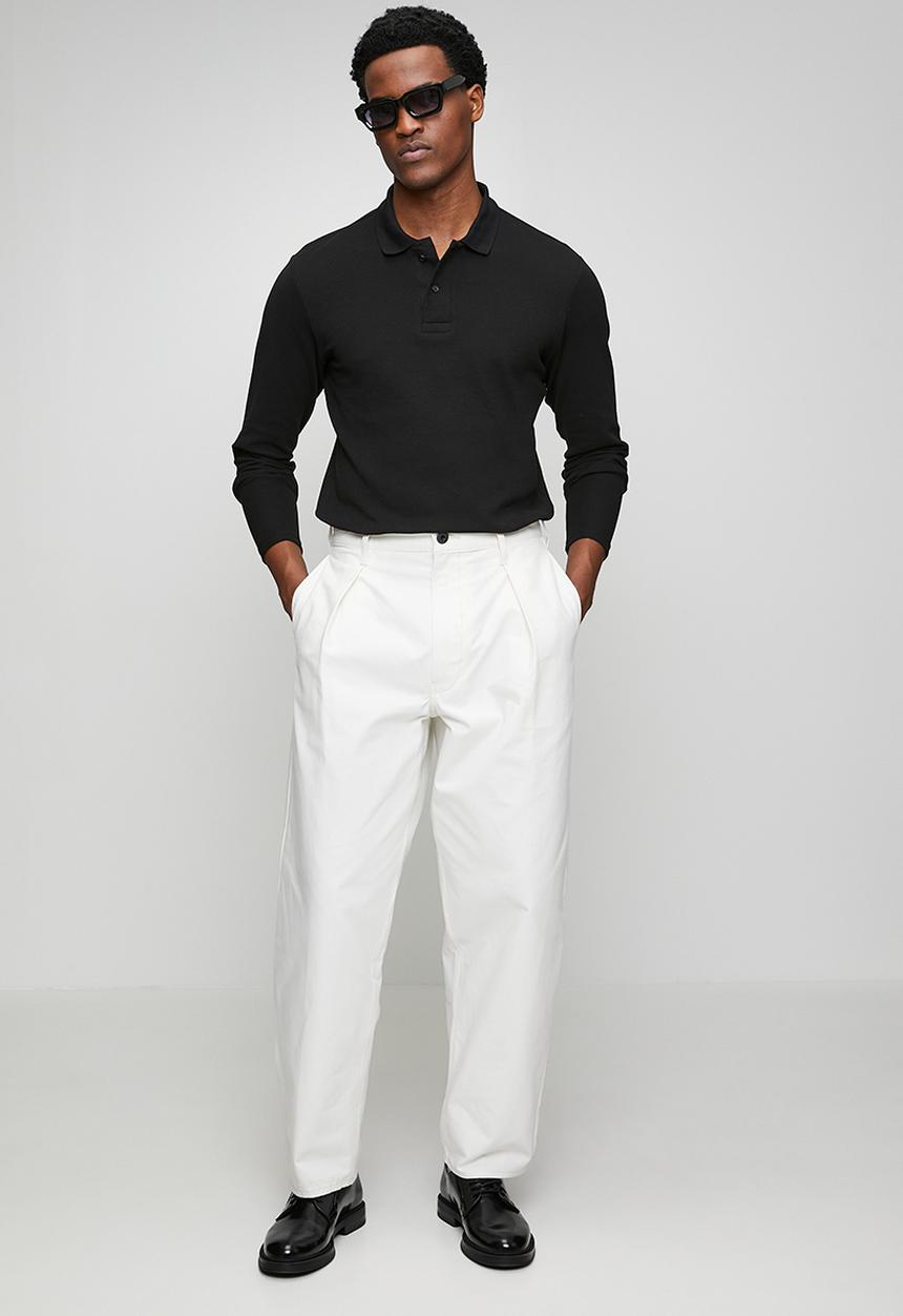 Only & Sons - ONSBEN Regular Long Sleeve Polo - Black
