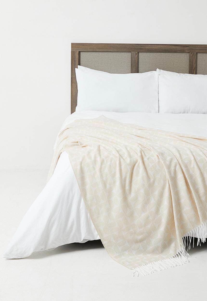 H&S - Mod Jacquard Blanket - Tapioca