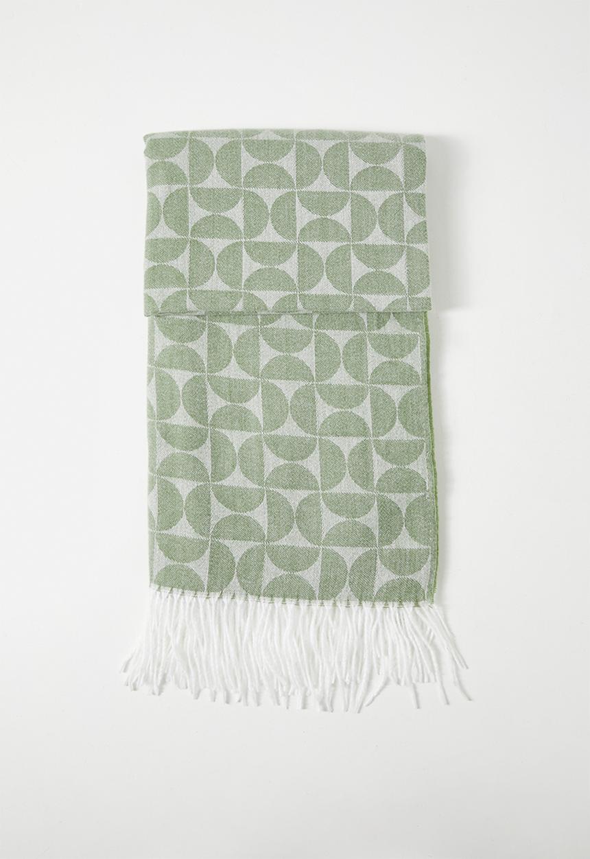 H&S - Mod Jacquard Blanket - Watercress