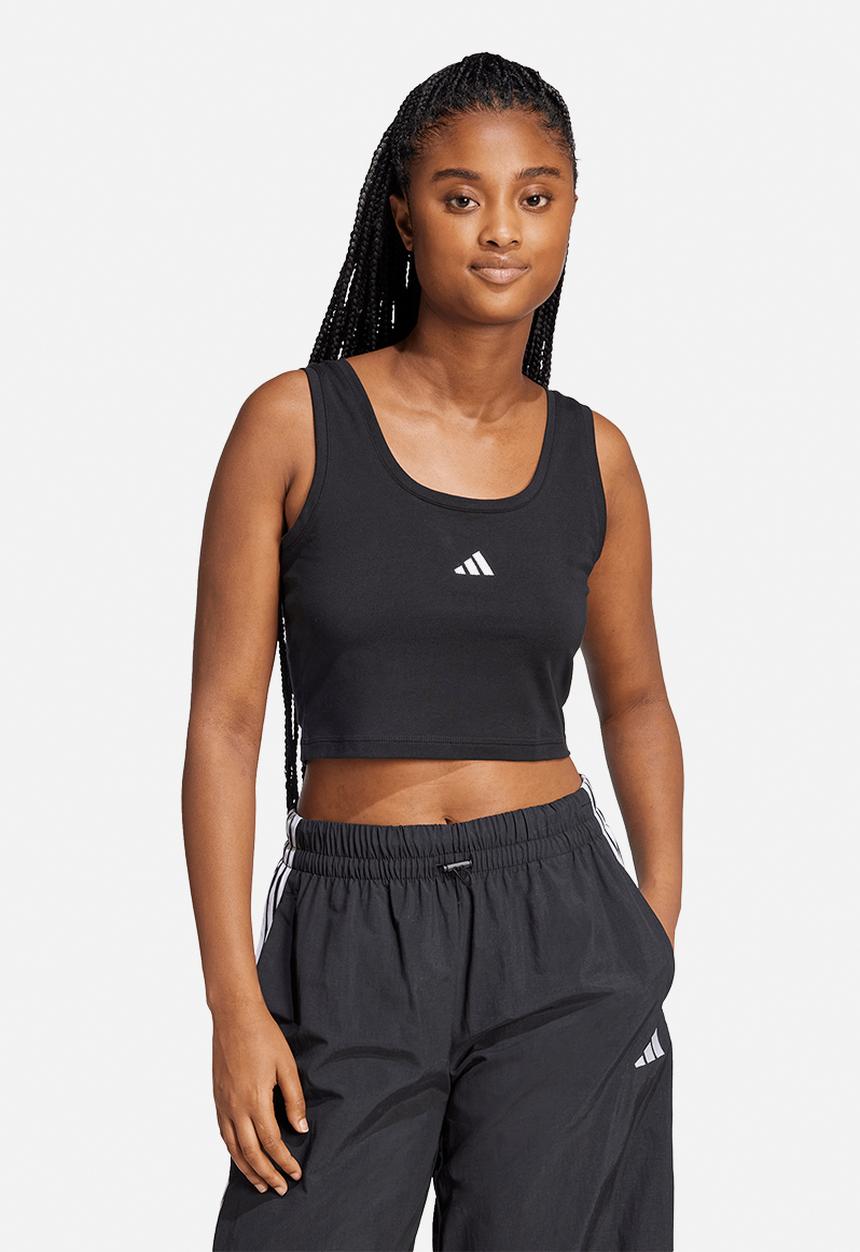 adidas Performance - W Small Logo Sj Tank Top - Black/White
