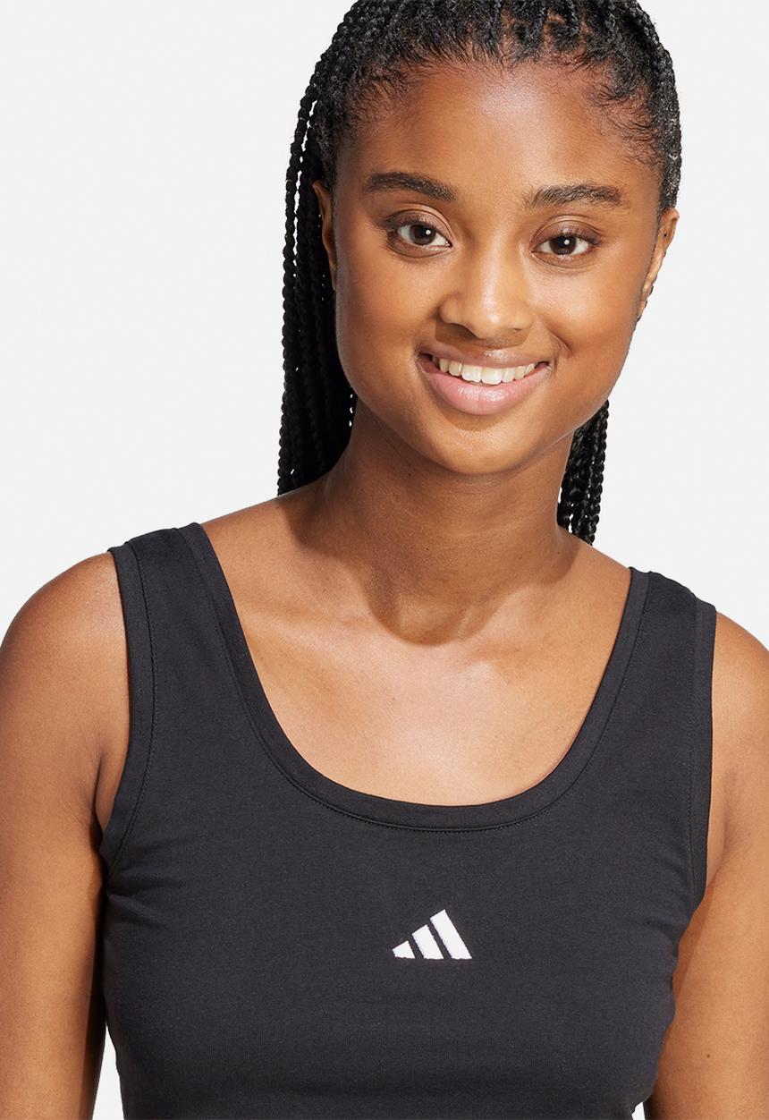 adidas Performance - W Small Logo Sj Tank Top - Black/White