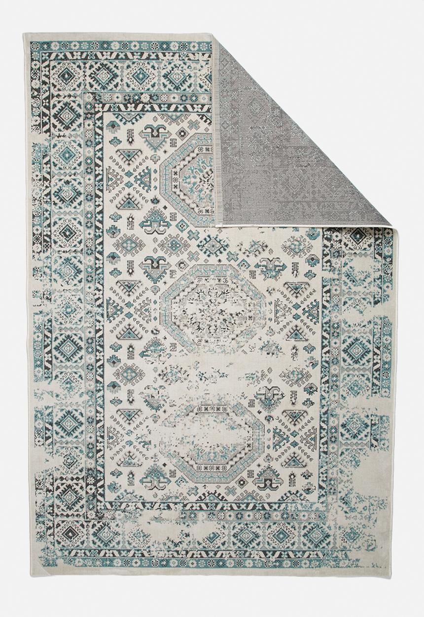 Hertex Haus - Karim blue surf rug - blue & cream