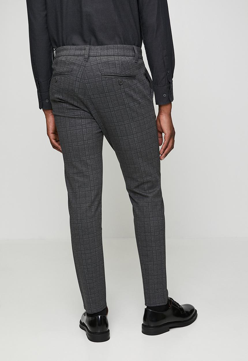 Only & Sons - ONSMARK SLIM CHECK 020933 PANT - Grey