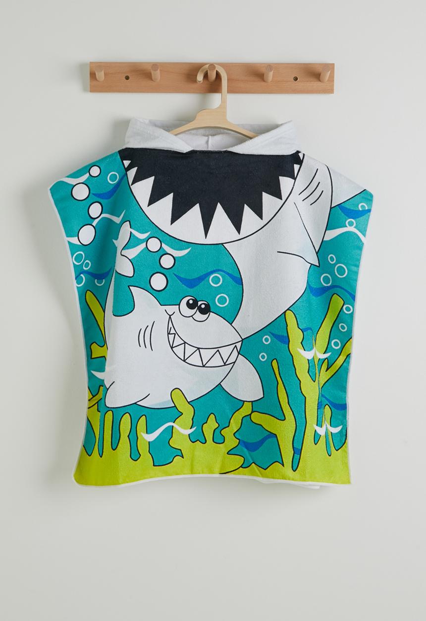 Pop Candy - Dino-themed hooded towel - green/multi