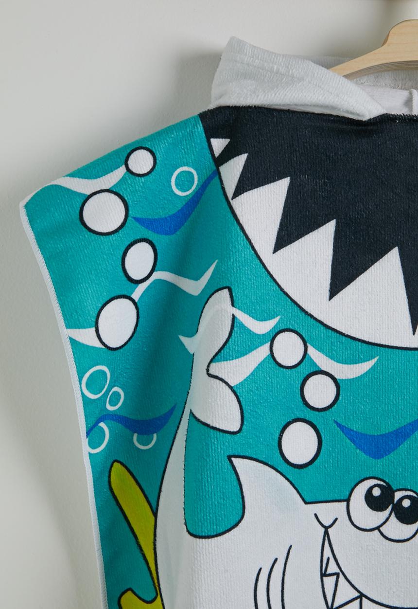 Pop Candy - Dino-themed hooded towel - green/multi